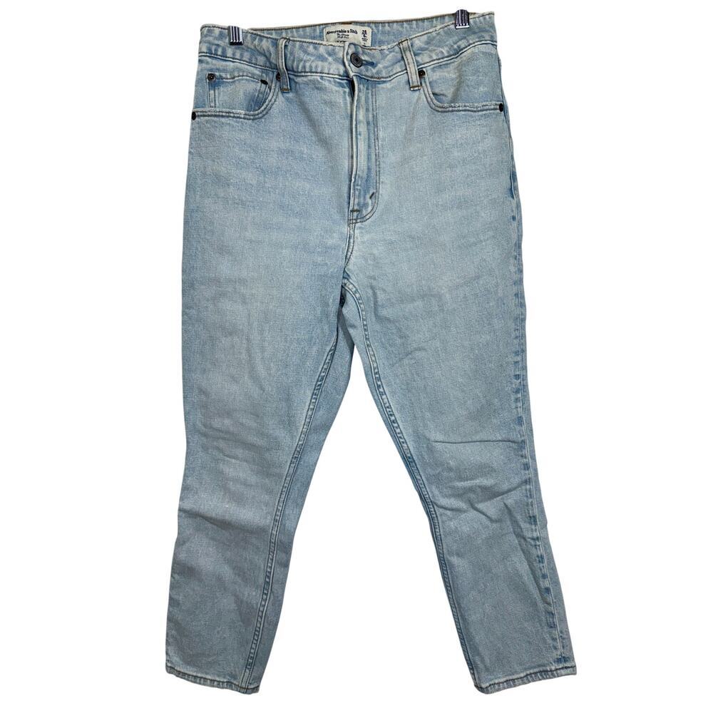 Abercrombie & Fitch Curve Love The Skinny High Rise Blue Denim Jeans Size 28 6 S